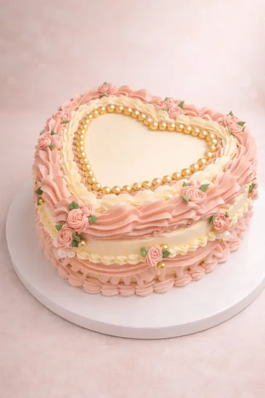 Heart-shaped custom cake, Moi Doughssier Navi Mumbai